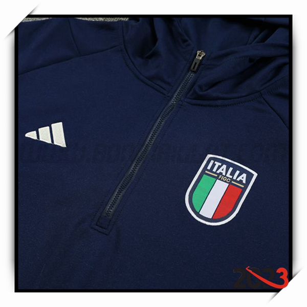 Bien Boutique Vendu Surv Tement Training Veste A Capuche Italie Bleu