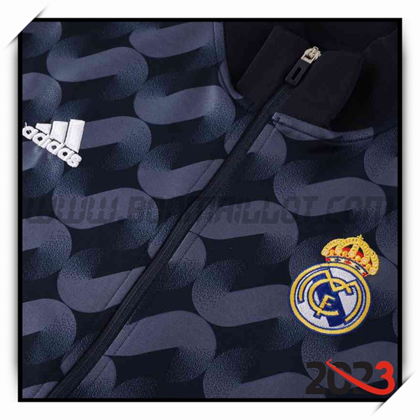 Bien Boutique Vendu Surv Tement Training Veste Real Madrid Noir Bleu