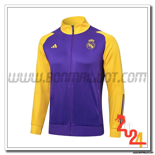 Veste Foot Real Madrid Pourpre Jaune Veste