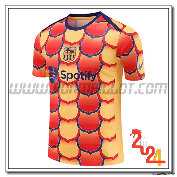 Training T Shirts Fc Barcelone Orangerouge 2024 2025 12425